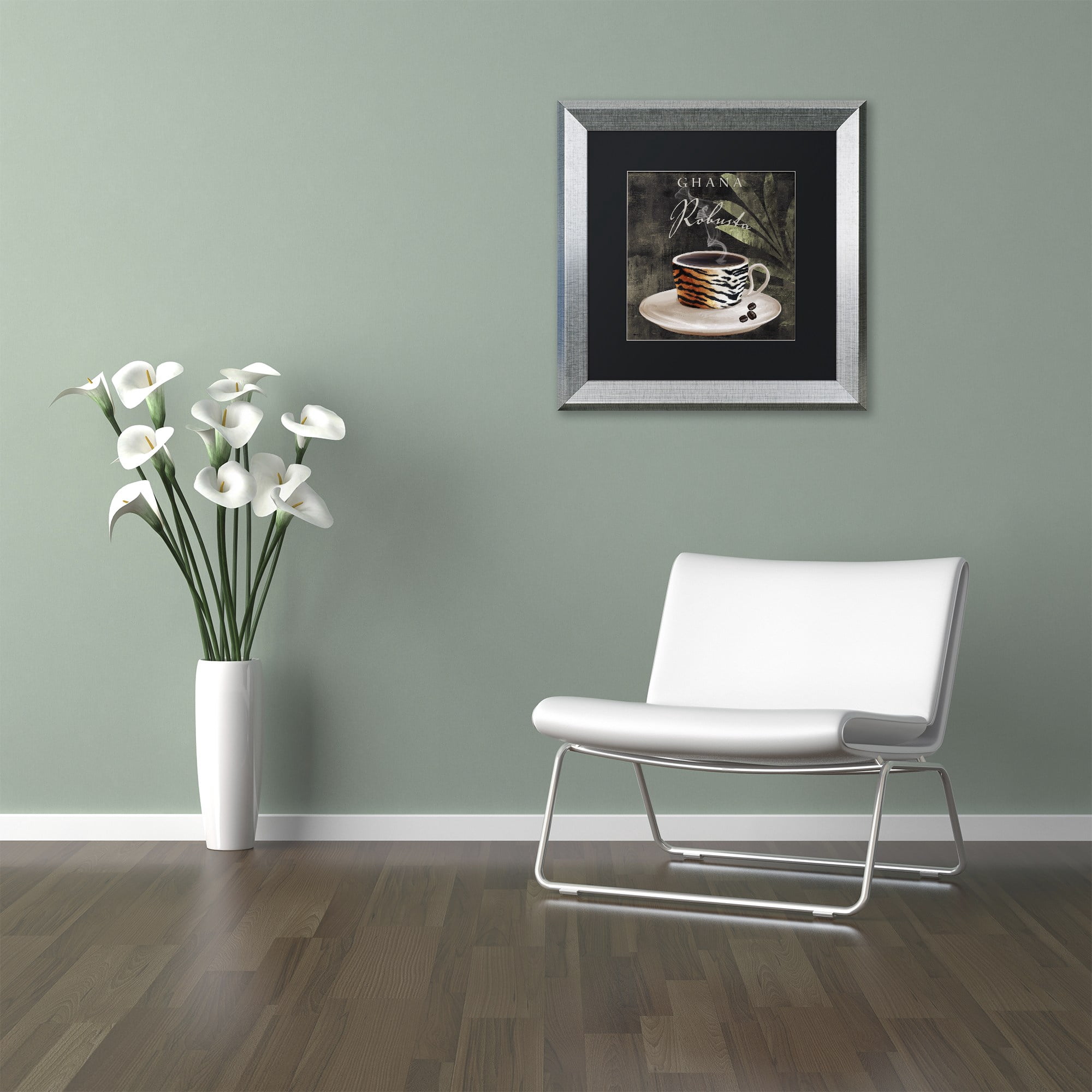 Trademark Fine Art "Afrikan Coffee IV" Canvas Art by Color Bakery Black Matte, Silver Frame