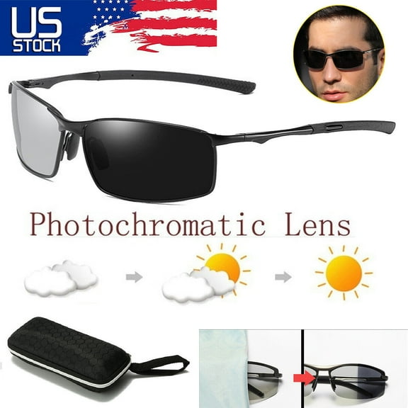 Polarized Photochromic Outdoor Sports Driving Sunglasses for Men Women AntiGlareEyewear Ultra-Light Sun Glasses