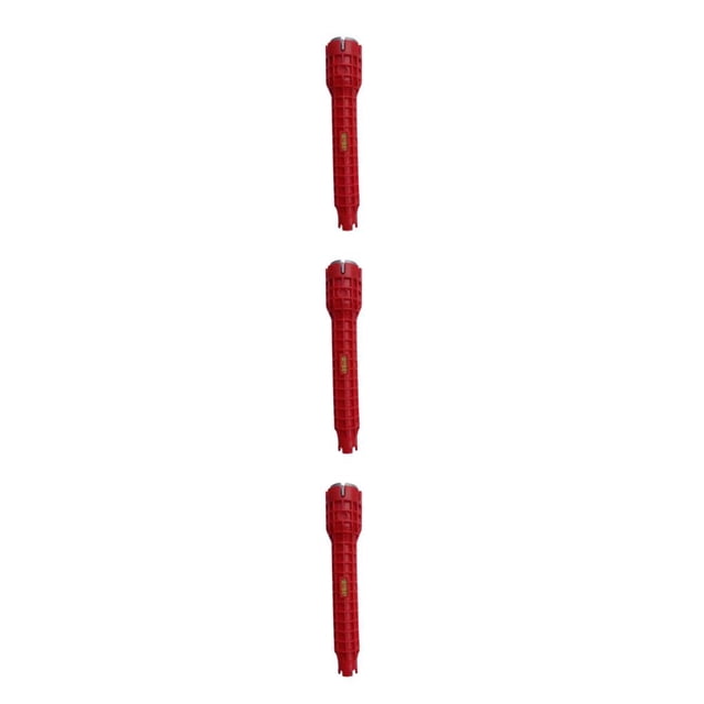 VONKY Clé à Molette pour Évier, Outil Portable pour Réparation de Plomberie Salle de Bain Extracteur de Tuyaux Rouge 3ensemble