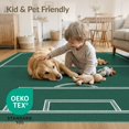 thumbnail image 4 of ODIKA 9'x12' Washable Area Rug Doormat Athletic Door Pitch Displaying Soccer Ground Lines Field for Dining Room, Basement, Large Office, Non-Slip Chair-Friendly, 4 of 7