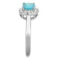 thumbnail image 4 of Luxe Jewelry Designs Women's Stainless Steel Ring with Sea Blue and Clear Synthetic Glass Stones -, 4 of 4