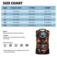 thumbnail image 4 of Kdxio Flame Metal Skull for Men's Muscle T-shirt,Sleeveless for Workout Running Athletic Gym Lounge Casual, 4 of 5