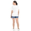 thumbnail image 3 of Blusa de lino con botones Roman Fashion /Juvenil, 0320 (Blanco) blanco G, 3 of 6