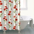 thumbnail image 4 of Waterproof Beautiful Colorful Floral Shower Curtain 72x72 Inch Boho Style Polyester Unique Shower Curtain for Bathroom Hotel Home Decor with 12 Plastic Hooks, 4 of 5