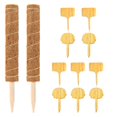 thumbnail image 1 of Enrejado De Coco De Estaca Para Plantas De 50Cm, 2 Piezas De Varilla De Flores Con 10 Piezas De Etiquetas De Madera Para Estaca De Plantas De Interior, Soporte De Enrejado De Coco, Varilla De Flores Yuarrent HA034605-00, 1 of 6