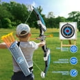 thumbnail image 4 of Kids Bow and Arrow Set with LED Lights, Archery Toy Set for Kids Ages 3 4 5 6 7 8-12 Year Old Boys – Portable Lightweight Kit with Suction Arrows, Quiver & Target for Indoor and Outdoor Game (Blue), 4 of 9