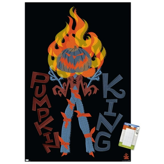 Disney Tim Burton's The Nightmare Before Christmas - Pumpkin King Wall Poster, 14.725" x 22.375"