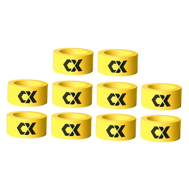 10x anillos luminosos de silicona para tope de caña, anillos O de pesca, accesorios de pesca suaves, prácticos e impermeables, anillos antideslizantes Amarillo 14mm