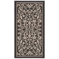 thumbnail image 2 of Safavieh Courtyard Nanda Botanical Indoor/Outdoor Area Rug, Black/Sand, 4' x 5'7", 2 of 10