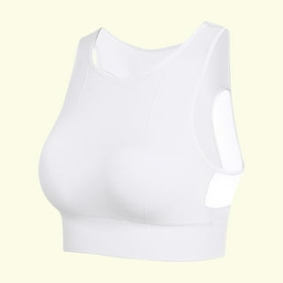 Bestin Women's White Cotton Padless Sports Body Bra - Trendyol