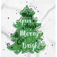 thumbnail image 2 of Xmas May Your Days Be Merry Bright Womens Slim Fit Graphic Tee Brisco Brands X, 2 of 5