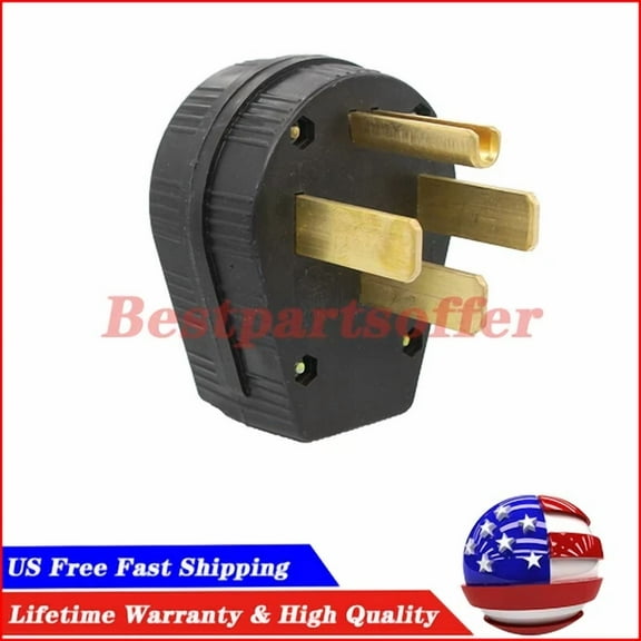 Fyna -New Fits Nema 14-50P 50A 125 / 250V Straight Blade Angle Plug Us Four Holes Plug