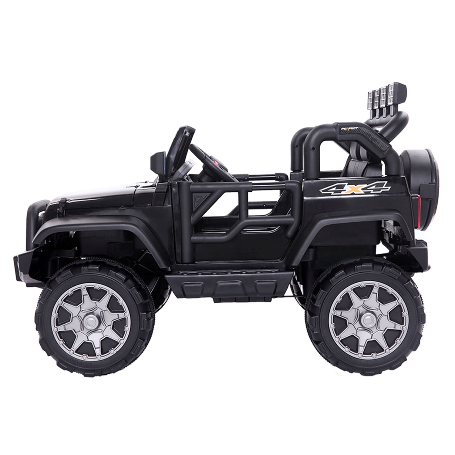 CIPACHO 12V Kids Ride On Car Toy, Electric Jeep Rechargeable Battery 4 mph Remote Control, Black