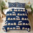 thumbnail image 2 of Erosebridal Lion Bed Spread Queen for Boys Girls, Toy Train Queen Coverlet Set, 3-Piece 1 Quilt and 2 Pillowcases, 2 of 7