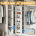 thumbnail image 5 of Magic Union 7 Tier Rotating Shoe Rack Tower, Spinning Shoe Display Lazy Susan, Revolving 360 Shoe Rack Storage Round Carousel, Vertical Handbag Rotate Shoes Closet Organization, 5 of 7