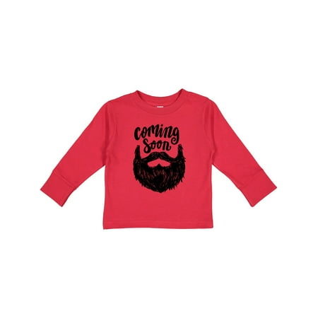 

Inktastic Beard Coming Soon Gift Toddler Boy Girl Long Sleeve T-Shirt