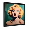 thumbnail image 2 of Designart "Vibrant Marilyn Monroe in Yellow and Green II" Fashion Framed Wall Art Decor - Glam Yellow Woman Pop Art Bedroom Framed Canvas Wall Art, 2 of 6