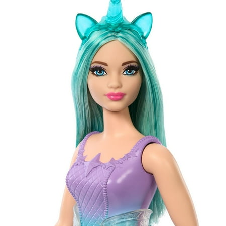 Barbie Unicorn Doll with Green Hair