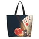 thumbnail image 1 of Balery Casino Poker Chips Bolsa Tote Estilo Estético con Cremalleras, Bolsa de Hombro, Bolsa de Compras Grande y Plegable, 1 of 8