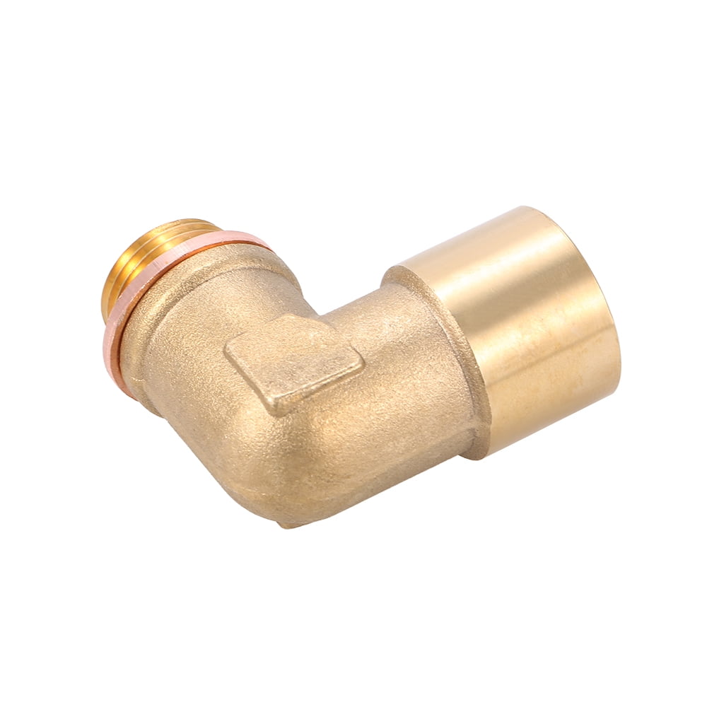 X AUTOHAUX 90 Degree Angled Oxygen Sensor Adapter Extender Gold Tone M18 x 1.5 for Car 