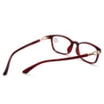 thumbnail image 6 of Office Simple Vintage Classic Reading Glasses Eye Protection Ultra Light Glasses Anti-Blue Light WINE RED STRENGTH 250, 6 of 7