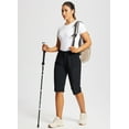 thumbnail image 6 of BALEAF Women's 15" Long Shorts Below The Knee Capri Hiking Cargo Shorts Lightweight Quick Dry Elastic Waist for Casual Black L, 6 of 7