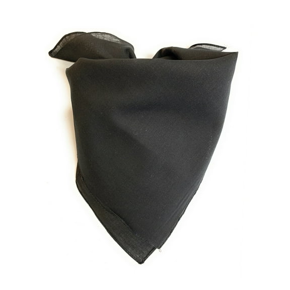 Mechaly 6 Pack Soft Polyester Scarves Neckerchief - Bulk Wholesale (Plain Black)