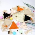 thumbnail image 3 of Bandera colgante de triángulo de punto colgada en la habitación de los niños: naranja JAMW Sencillez, 3 of 5