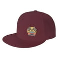 thumbnail image 1 of DouZhe Flat Brim Cap Snapback Hat, Race Car Flag Prints Adjustable Red Adult Baseball Cap, 1 of 6