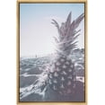 thumbnail image 3 of PixonSign Framed Canvas Print Wall Art Pineapple on the Sandy Beach Places Ocean Photography Modern Art Nautical Scenic Dramatic Multicolor Ultra for Living Room, Bedroom, Office - 24"x36" NATURAL, 3 of 5
