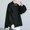 thumbnail image 4 of Olyvenn Womens Cotton Linen Button Down Shirt Casual Puff Long Sleeve Solid Color Stylish Shirts Loose Fit Work Tops Blouse Black L, 4 of 4