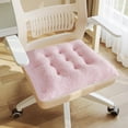 thumbnail image 5 of PRETXORVE Seat Cushion, Chair Cushions, Office Chair Cushion, Lambswool 9 Pin Cushion Office Thickened Cushion Winter Dormitory Soft Cushion Double-sided Heightened Chair Cushion Fart Pad Warm Pad, 5 of 6