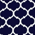 thumbnail image 4 of Gowinex Vinyl Fitted Tablecloth Navy Blue 40-44 inches Round Elastic Edge Flannel Backing Waterproof PVC Table Cover, 4 of 4