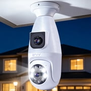 BFVV Light Bulb Wifi Security Camera - 360° HD Night Vision, Smart AI Motion Detection, 2.4GHz Wireless Cameras for Home Indoor/Outdoor