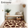 thumbnail image 3 of ODIKA 6'x9' Machine Washable Non-Slip Area Rug, Leopard Influenced Spotted with Dynamic Overlapping Shapes High Traffic Rug with Pad, Beige, 614127, 3 of 8