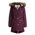 thumbnail image 3 of Time and Tru Women's Heavyweight Anorak with Faux Fur Trimmed Hood, 3 of 6