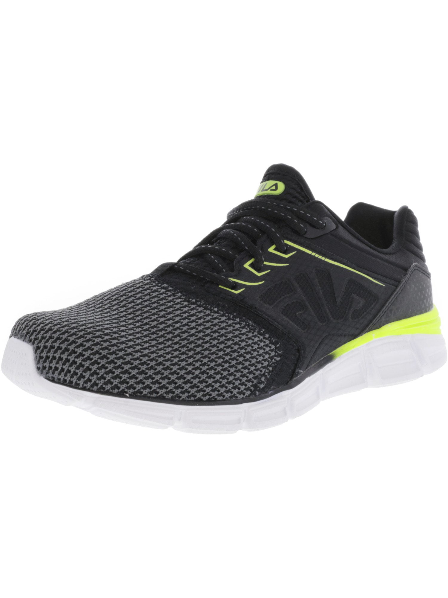 Fila Fila Men's Memory Multiswift 2 Black Safety Yellow White Ankle High Running Shoe 8M Fila Fila Men's Memory Multiswift 2 Black Safety Yellow White Ankle High Running Shoe 8M