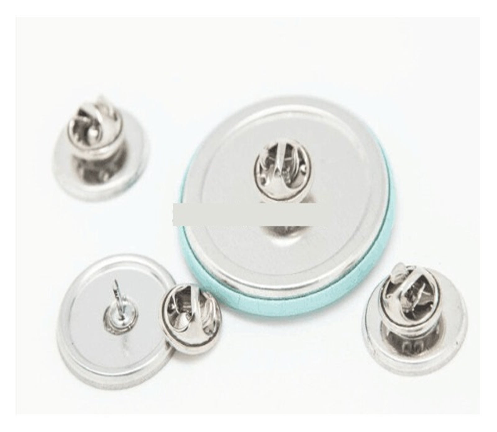 100 Sets 1" 25mm Butterfly Clutch-Back Metal All Steel Badge Button Maker Button Plastic Button Pin Back Cover Supply Materials for Button Maker Machine