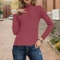 thumbnail image 5 of EDFBUYKRS Female Sweaters Women’S and Women's Plus Cozy Yarn Crewneck Cardigan Sweater with Long Sleeves, Midweight Fall Sweater L, 5 of 8