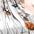 thumbnail image 3 of Halloween Dogs in Ghost Costumes Blanket,Comfortable Soft Flannel Throw Blanket,All Season,Warm Lightweight Blankets for Sofa Bed Couch Living Room Chair,30"x40", 3 of 4