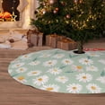 thumbnail image 6 of Yiaed Daisies Flowers Print Christmas Tree Skirt , Tree SkirtsTree Mat for Christmas Winter Holiday Indoor Decorations-36", 6 of 7
