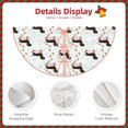 thumbnail image 4 of Daiia Dachshund On A Skateboard Drawing Merry Christmas Tree Skirt , Xmas Large Lace-up Tree Skirt, Santa Snowflakes Rustic Home Decorations New Year Party Farmhouse Decor-48", 4 of 7