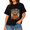 Black-91, variant on Women's Groovy Ghost Pumpkin Graphic T-Shirt, Halloween Fall Casual Short Sleeve Tee