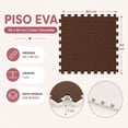 thumbnail image 4 of Piso Tipo Madera EVA Antiderrapante Acolchonado Chocolate 40 Piezas 14.4m² Decoración Interior Recámara, 4 of 4