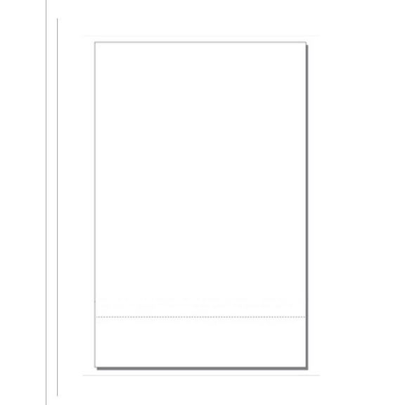 Blank Business Form, 8.5" x 11", w Perfed Bottom 2" x 8.5", Wht Bnd - 500 Sheets