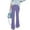 Purple, variant on Jacenvly New Trousers for Women Long Pants Fashion Solid Comfort Waist Flare Pants Mid Waist Stretch Fabric Comfort Waist Plus Size Jeans Pocket Purple XXL