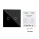 thumbnail image 1 of Interruptor táctil, interruptor de luz con control remoto WiFi, para electrodomésticos, panel de control de vidrio templado, negro, 2 unidades Advancent EL001686-02B, 1 of 2