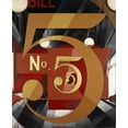 thumbnail image 2 of Demuth, Charles 20x24 Black Ornate Wood Framed with Double Matting Museum Art Print Titled - The Figure 5 In Gold, 2 of 4