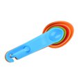 thumbnail image 1 of Juego de cucharas medidoras Rainbow, de plástico sin BPA, con escalas grabadas, apilables y aptas para lavavajillas. Un utensilio de cocina esencial para harina, azúcar y líquidos., 1 of 8
