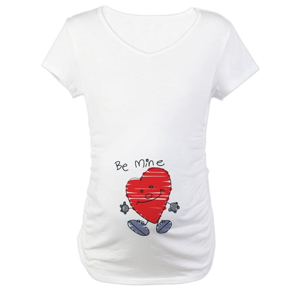 CafePress - Be Mine Maternity T Shirt - Cotton Maternity T-shirt, Cute & Funny Pregnancy Tee